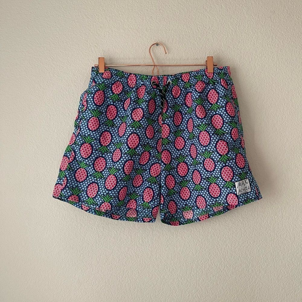 Max Mehra pineapple print swim trucks‎